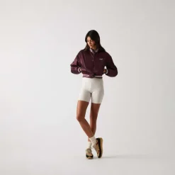 Kith Women Landry Ii Cropped Satin Bomber