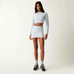 Kith Women Sloane Cropped Plush Rib Sweater
