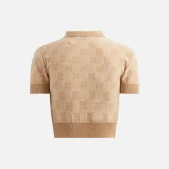 Knitted Monogram Polo Top