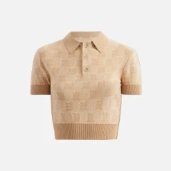 Knitted Monogram Polo Top