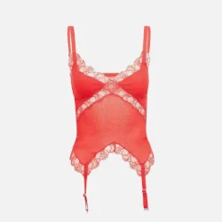 Lace Rib Garter Tank