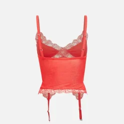 Lace Rib Garter Tank