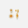 Les Soleils Sun Long Earrings In 18K