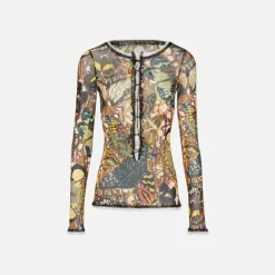 Long Sleeve Top With Lacing Details