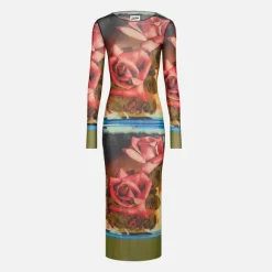Mesh Long Sleeve Dress
