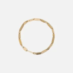 Monolinka 4Mm Bracelet In Yellow With White Diamond Edging