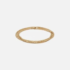 Noix Triple Wrap Necklace / Bracelet In Yellow