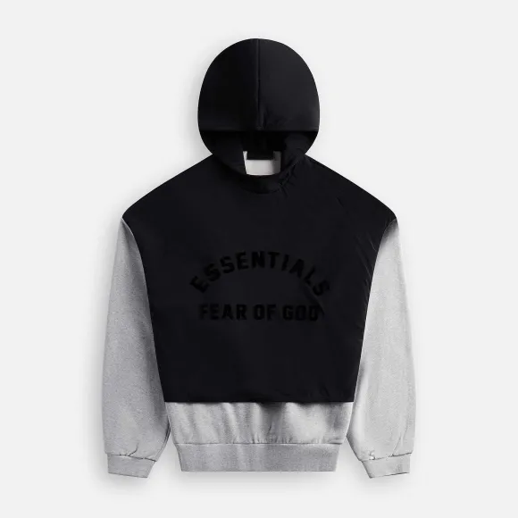 Nylon Fleece Hooded Sweater