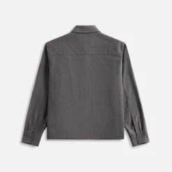 Open Wool Canvas Shirt With Jewels