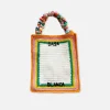 Pebble Handle Knit Crochet Bag