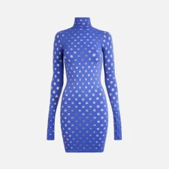 Perforated Turtleneck Dress