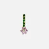 Pink & Green Flower Earrings