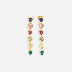 Rainbow Hearts Earrings