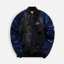 Satin Bomber With Beaded Logo
