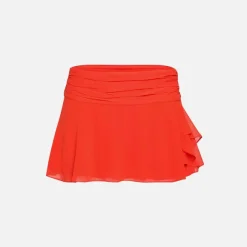 Silk Slit Mini Skirt