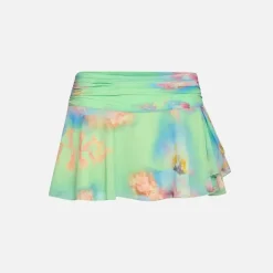 Silk Slit Mini Skirt