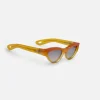 Slade Crush Frame Brandy Gradient Lens Silver Hardware