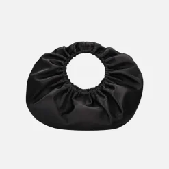 Small Crescent Top Handle Satin Bag