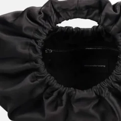 Small Crescent Top Handle Satin Bag