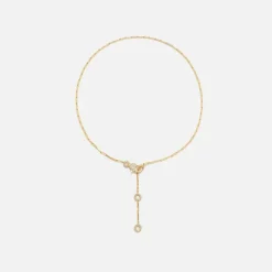 Solitaire Donut Necklace In 18K
