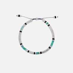 Sonoran Bracelet In Chrysoprase Gemstone Mix And Silver
