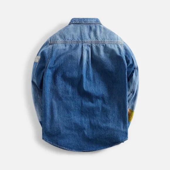 Stone Washed Organic Denim Mohair Shirt