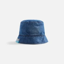 Stonewashed Organic Denim Mohair Bucket Hat