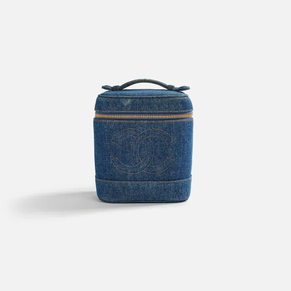 Wgaca Chanel Denim Vanity