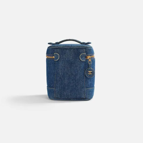 Wgaca Chanel Denim Vanity