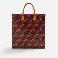 Wgaca Louis Vuitton Brown Murakami Cherry Sac Plat