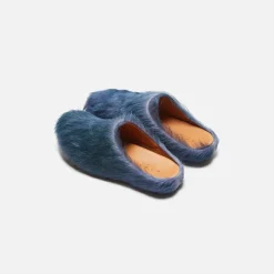 Wmns Fussbett Sabot Long Hair Calf Shade