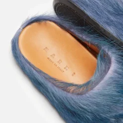 Wmns Fussbett Sabot Long Hair Calf Shade