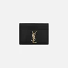 Ysl Pcc 172Y Tricolor Hardware Monogram Card Holder